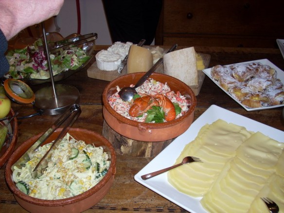 Buffet of local food