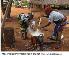 Mozambican women cooking (Birgit Boogaard, ILRI)