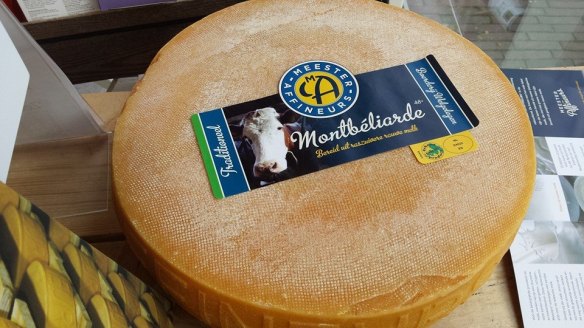 Montbeliarde cheese made by the Meester Affineurs nearby Wageningen