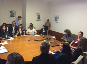 Students attend lecture by Nora McKeon 